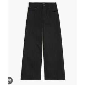 J.‎ Crew Factory Tall Cropped Wide Leg Jean All Day Stretch Black CB373 33T